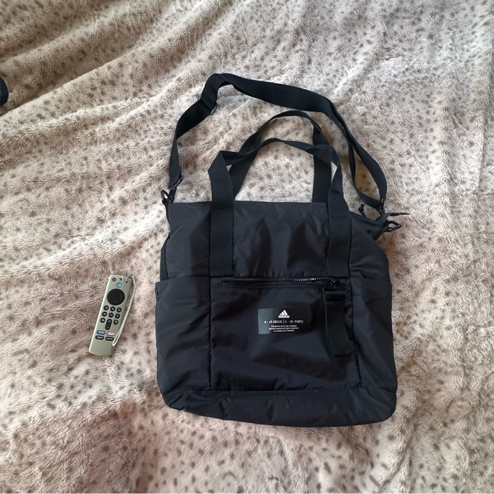 Adidas Black and Gray Tote Bag